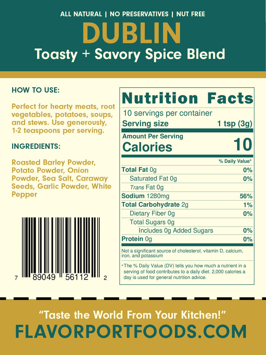 Dublin Toasty + Savory Spice Blend