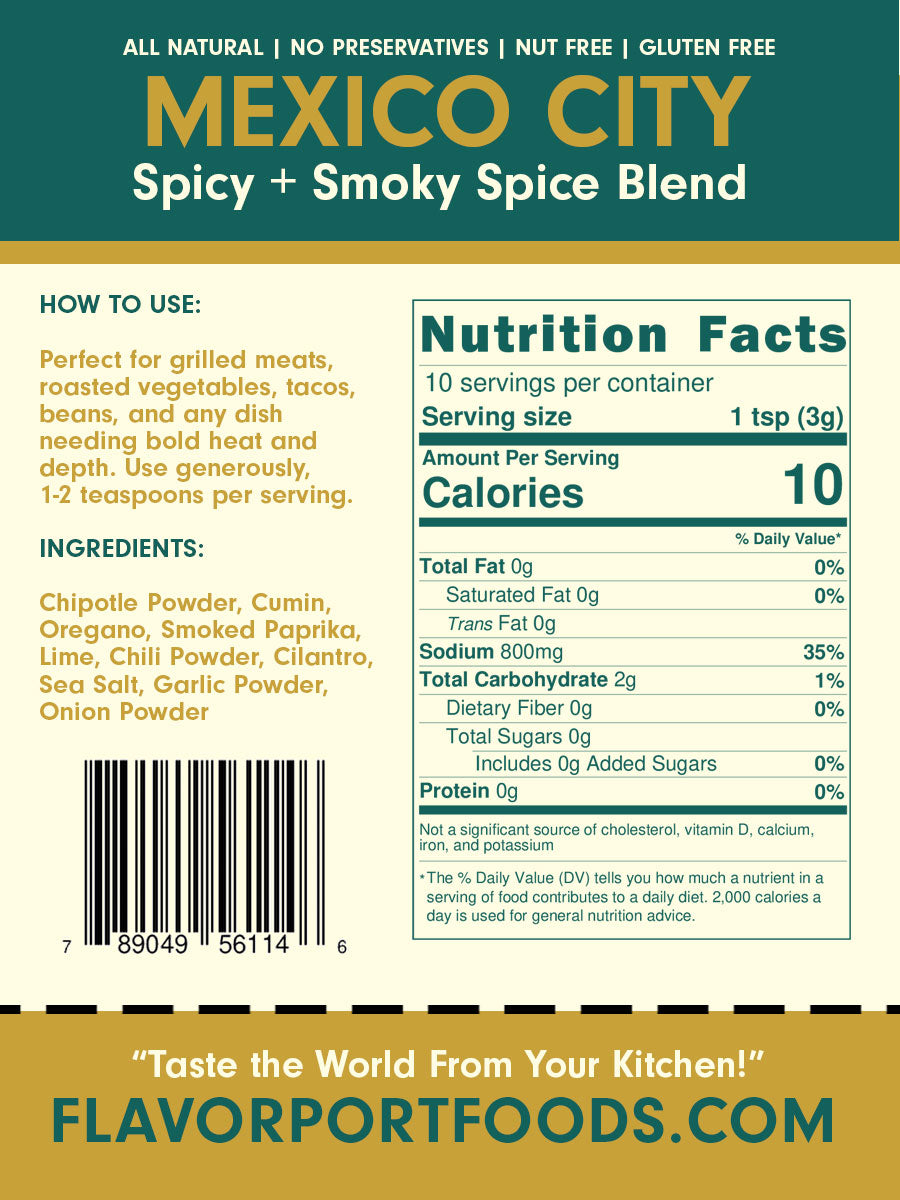 Mexico City Spicy + Smoky Spice Blend