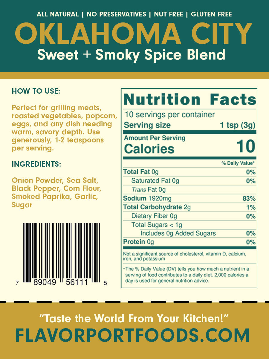 Oklahoma City Sweet + Smoky Spice Blend